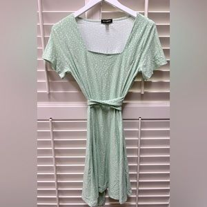 Green dotted summer dress